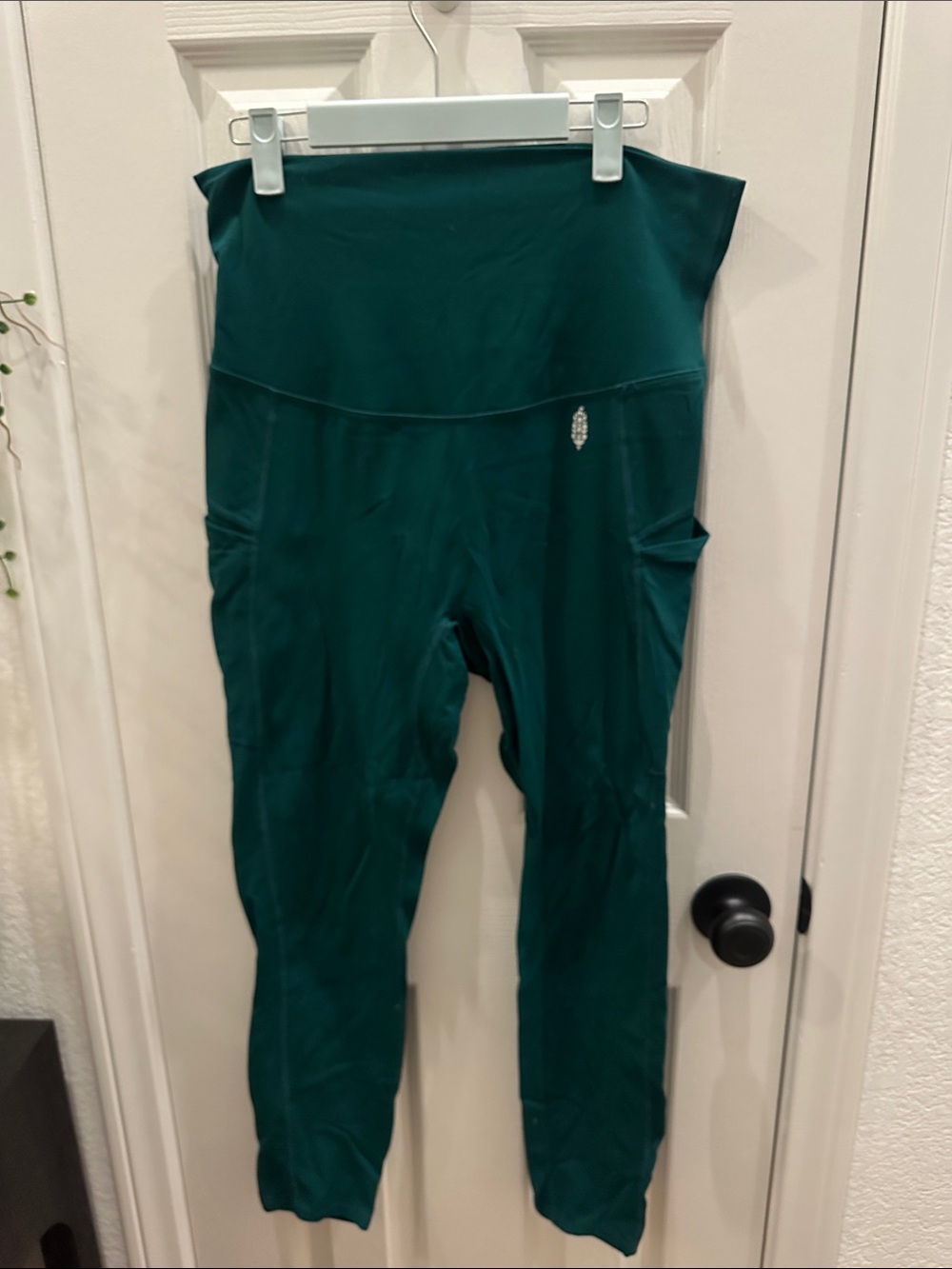 FP Movement by Free People Kids High-Waist Leggings in Teal Green